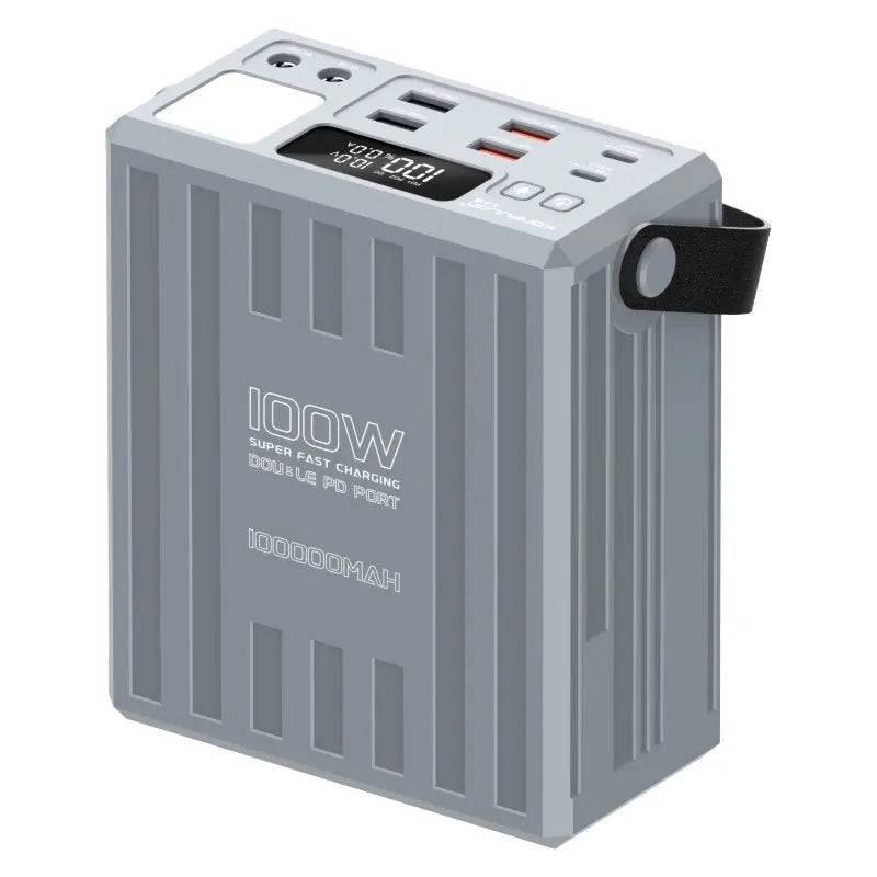 Power Bank 100000mAh 100W Fast Charge 7 Outputs LCD Display