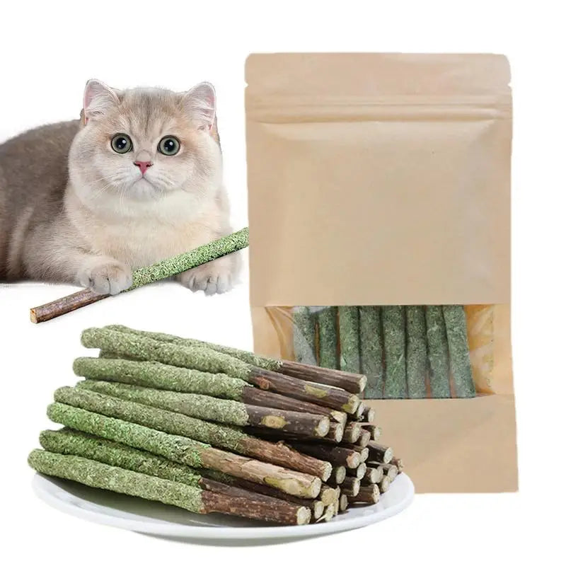 6 natural cat sticks, mint scratching and biting excitement sticks, silver vine cat teeth cleaning and treatment,cat toys