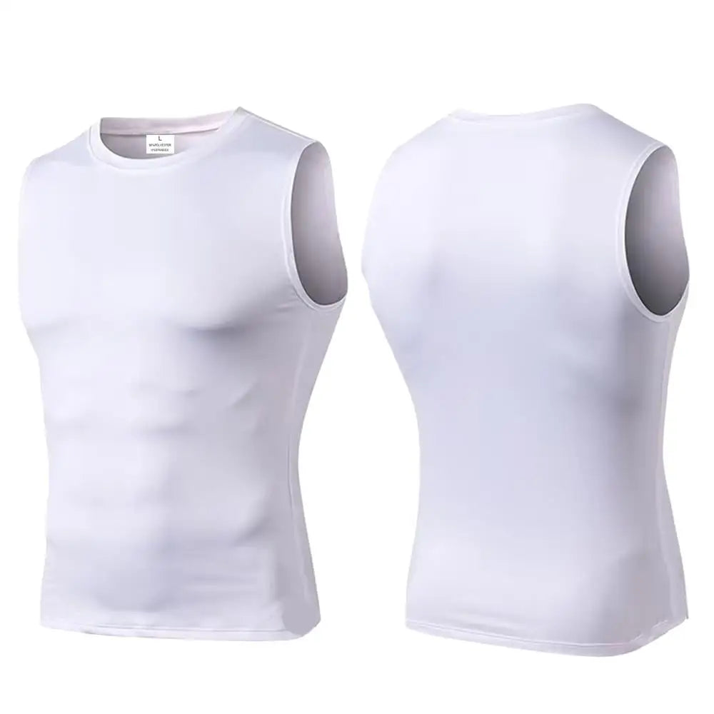 Camisetas Masculinas Secagem Rápida Corrida Colete de Compressão Regata Secagem Rápida Jersey Camisa de Treino Regata Masculina de Academia