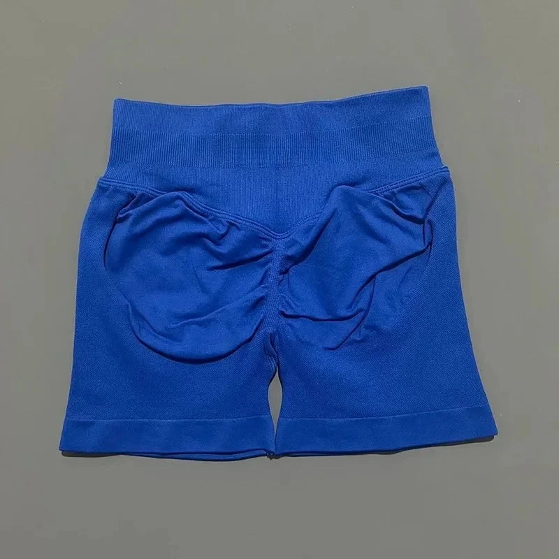 Conjuntos de Academia Femininos 2 Peças Impacto Sem Costura Fitness Yoga Roupa Esportiva Halter Top Shorts Roupa de Treino Corrida Roupa de Academia