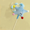Engraçado Desenho Animado Estrelas Gato Varinha Moons Sonoro Gato Provocando Polo com Borlas Cabo Longo Pet Teaser Aliviando o Tédio