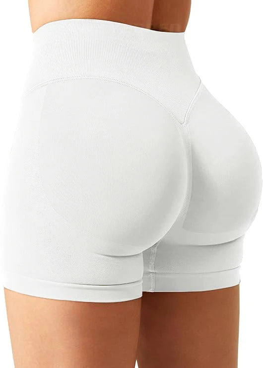 Gym Shorts Women Fitness Sports Biker Shorts 4.5" Low Waist Band Yoga Shorts Workout Tights Scrunch Butt Seamless Leggings Woman