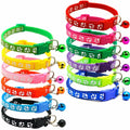 Small Lovely com Bell Easy Wear Gato Paw Print Pet Collar Pet...