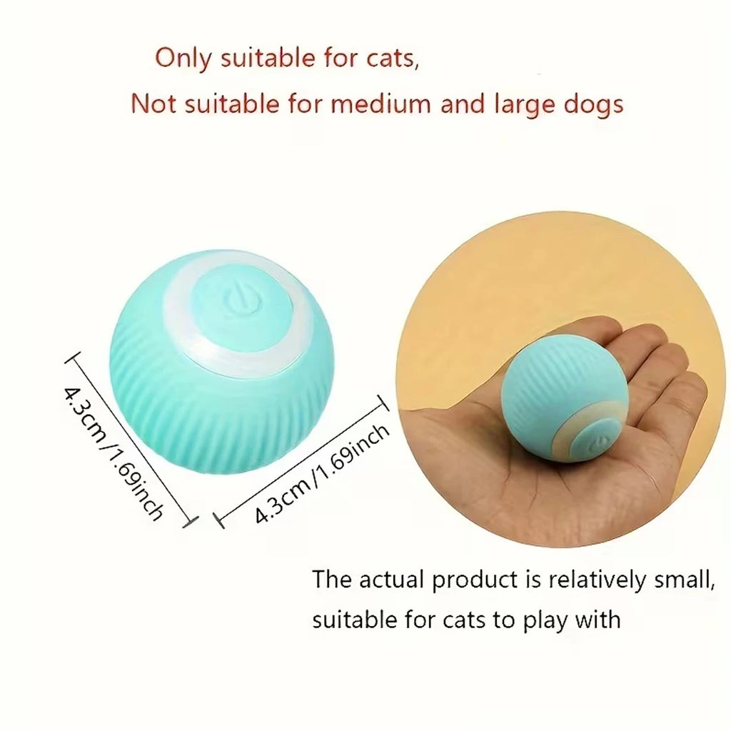 Brinquedo para Gatos Bola Rolante Automática Recarregável via USB Interativo Ativado por Movimento que Brilha no Escuro Brinquedo de Silicone para Animais de Estima Seguro para Todos