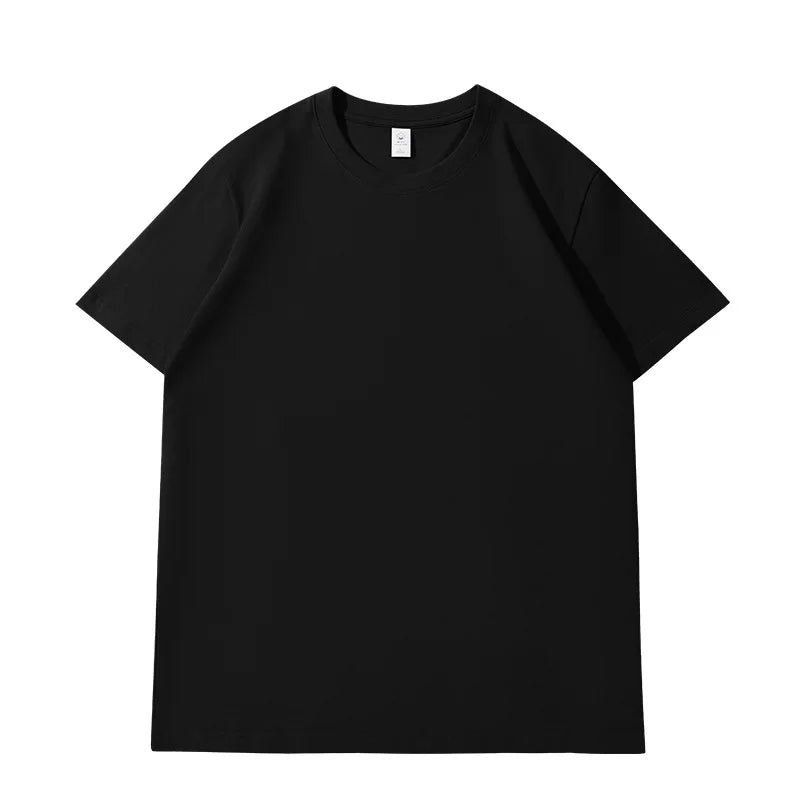 Camiseta de verão feminina algodão 2026 cor sólida solta camiseta casual coreana tops malha regata manga curta gola redonda feminina blusas