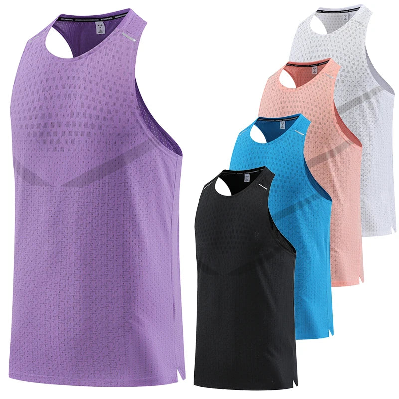 Regata Masculina Esportiva para Academia, Malha Respirável, Atletismo, Verão, Praia, Viagem, Camiseta Interna, Treino de Basquete, Moda, Corrida