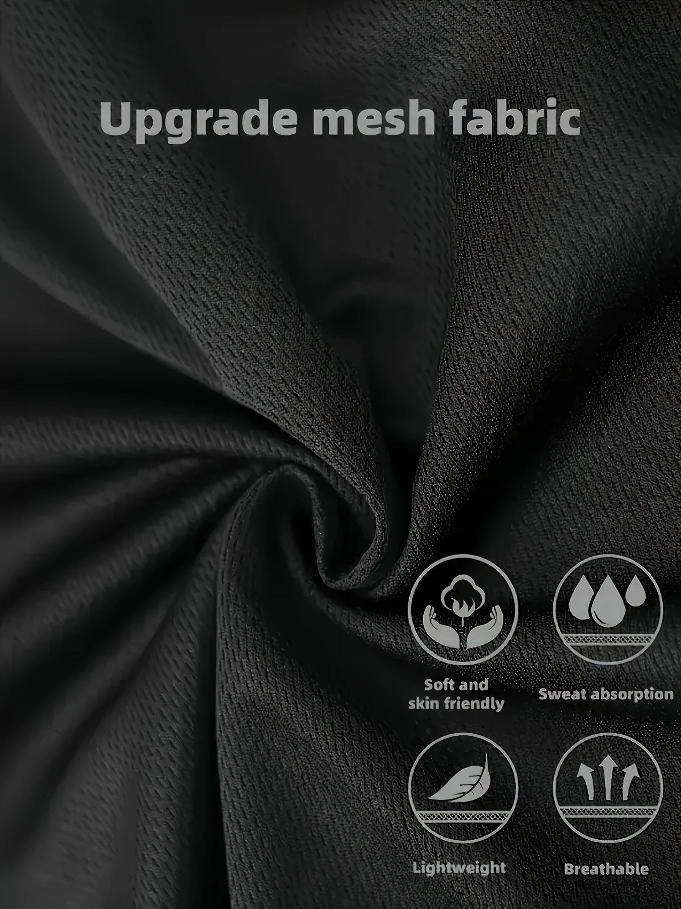 Camiseta Esportiva Masculina com Estampa de Letras, Respirável, Leve e Confortável para o Dia a Dia