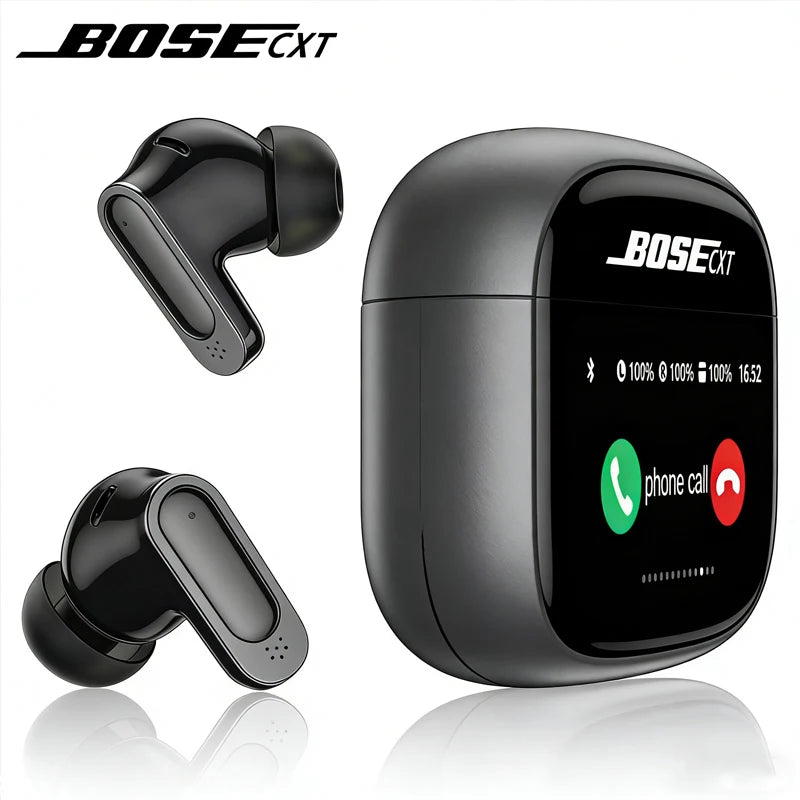 Fones de ouvido sem fio BOSECXT Ultra V11 Smart Touch multifuncionais com tela grande TWS ANC com cancelamento de ruído e graves pesados ENC