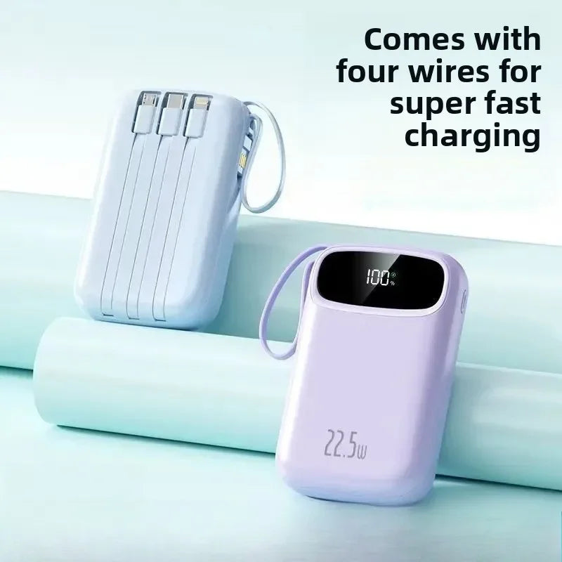 Power Bank 20000mAh 120W Super Fast Charging Large Capacity Cable