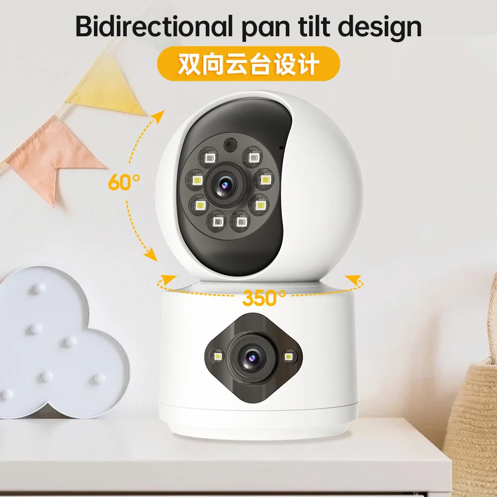 Carecam/Yoosee/O-Kam 4MP Dual - Lens  Full - Color Wireless PTZ  Intercom IP Dome  Camera AI Humanoid Detection CCTV Baby Monitor