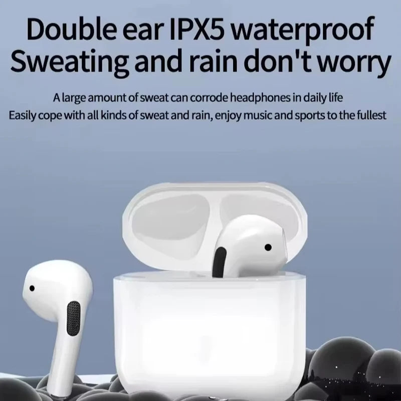 Fone de Ouvido Bluetooth Sem Fio True Buds5 Som Estéreo HIFI Bluetooth5.3 Headphone Esportivo Com Microfone Para Android iOS Universal