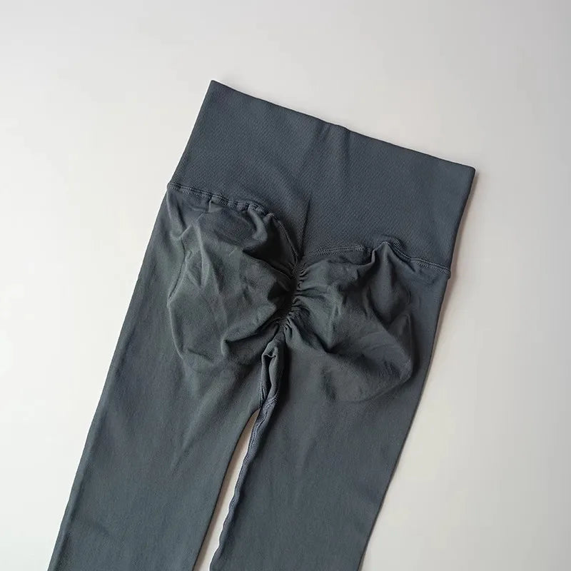 Legging Yoga Feminina Cintura Alta Sem Costura Push Up Legging Esportiva Fitness Corrida Levanta Bumbum Altamente Elástica Legging de Academia