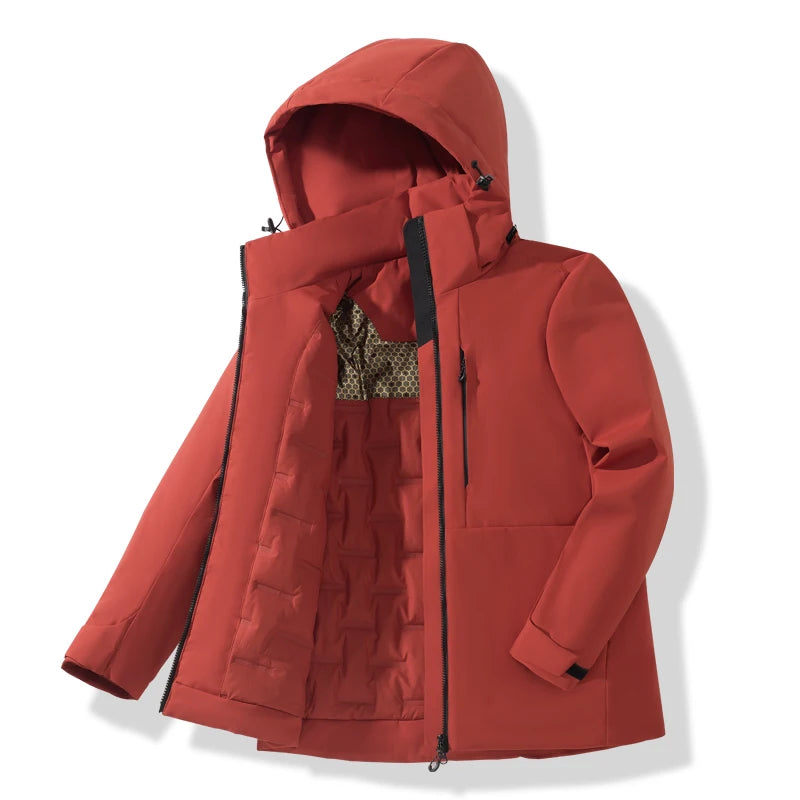 Jnln Jaquetas de Fleece Impermeáveis Unissex Inverno Corta-Vento Térmico Quebra-Vento Masculino Feminino Caminhada Acampamento Esqui Escalada Capa de Chuva