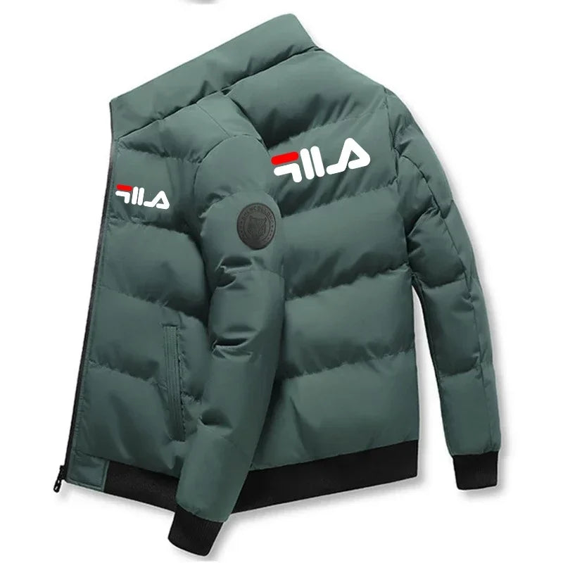 Jaqueta Masculina Curta da Moda Casual Outdoor Gola Alta Corta-Vento
