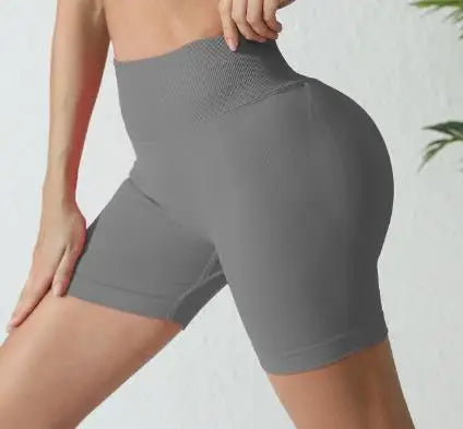 Short de Ginástica Feminino Sem Costura Legging Fina Cintura Alta Fitness Treino Yoga Roupa Corrida Empina Bumbum Ciclismo Esportivo Short