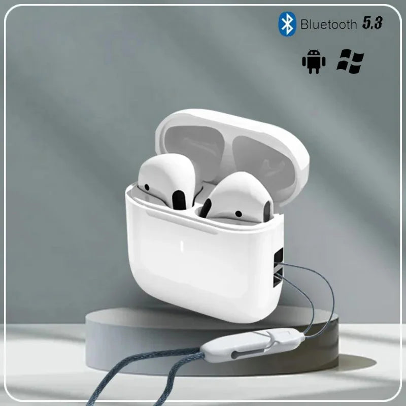 Fone de Ouvido Bluetooth Sem Fio True Buds5 Som Estéreo HIFI Bluetooth5.3 Headphone Esportivo Com Microfone Para Android iOS Universal