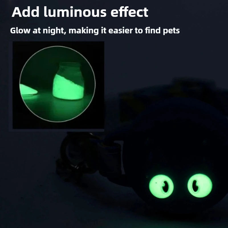 Coleira para Gatos Luminosa Antiderrapante Anti Perda para Gatos Coleira Anti Asfixia Capa Protetora de Silicone para Gatinhos e Pets