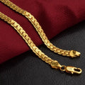 Corrente AU750 Ouro 18K 5MM Minimalista com Pingente Lateral, Gargantilha Ajustável de 20-60cm para Homens e Mulheres, Colar de Luxo para o Dia a Dia