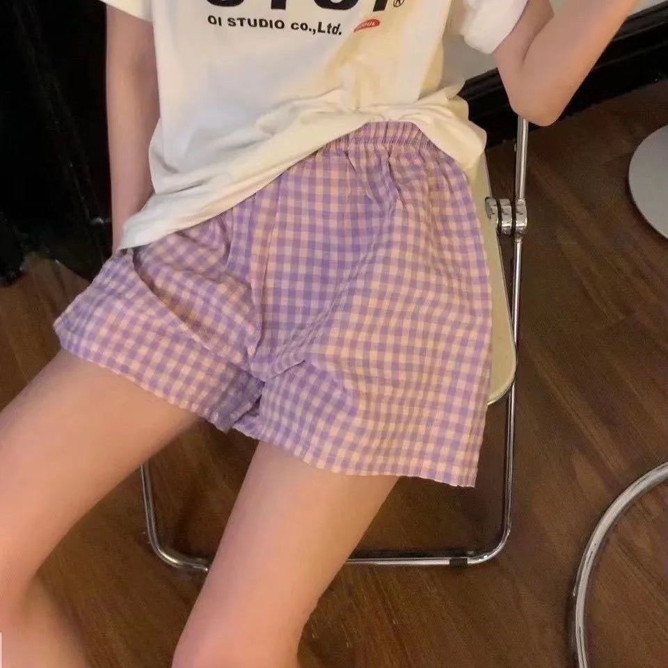 Calça Feminina Pantalona de Algodão Fina para o Verão Nova Roupa de Dormir Casual Solta Estilo Preguiçoso BF Corte Reto Caimento Solto Cintura Alta