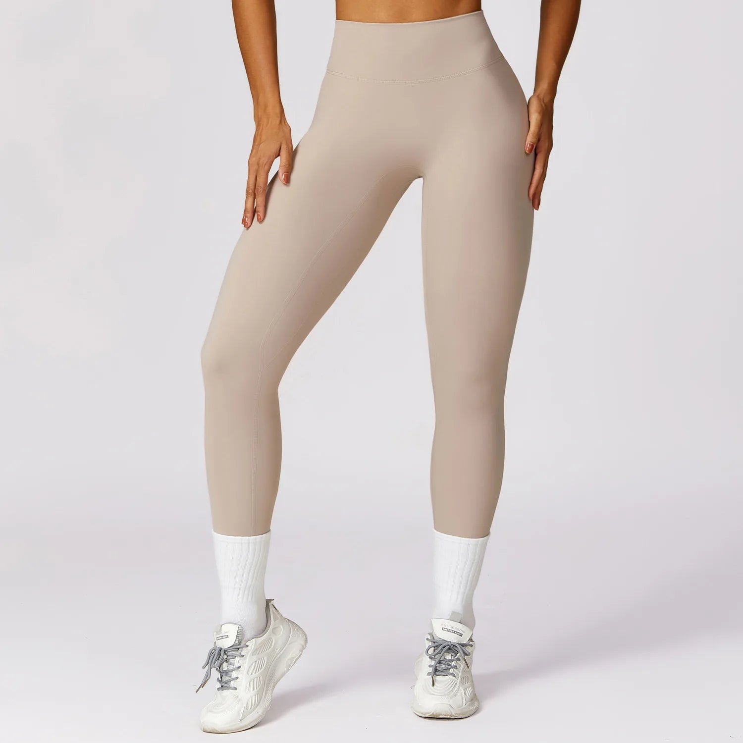 Calça Legging Fitness Feminina Cintura Alta de Treino Calças de Corrida Tights Scrunch Push Up Esportivas Respiráveis Roupa de Yoga