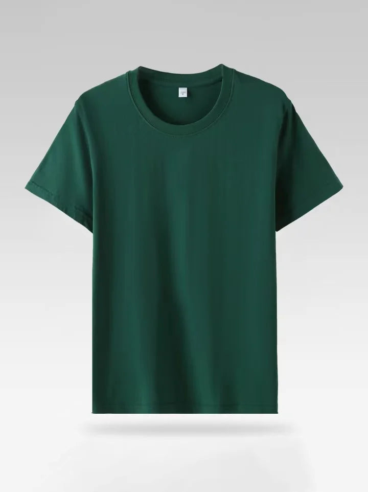 Camiseta Feminina Manga Curta Algodão Gola O Solta Preta Branca Básica Fina Tops Moda Harajuku Casual Roupa Exterior Camisetas - preta P