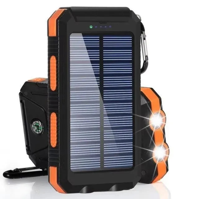 Solar Power Bank 80000mAh Portable Charging Strong LED Light