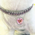 Colar Diamante para Gato Filhote, Strass Brilhante Fofo, Pingente de Cristal, Coleira para Pet, Acessórios para Gato