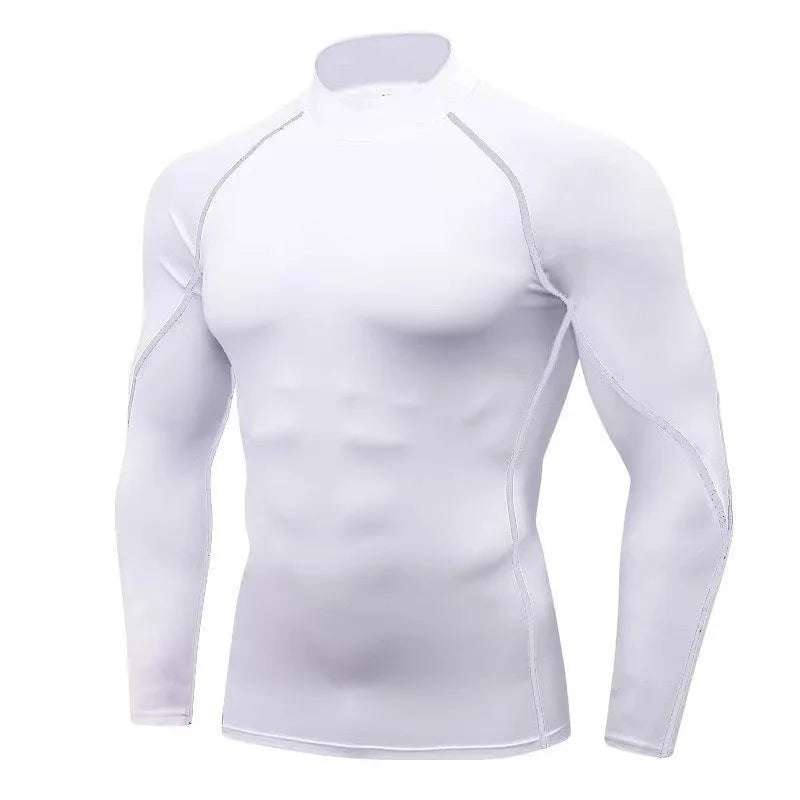 Camiseta Compressão Gola Alta Masculina — Suporte Total no Treino
