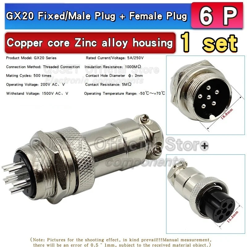WonderNest GX12 GX16 GX20 Aviation Plug Set 2-15 Pin