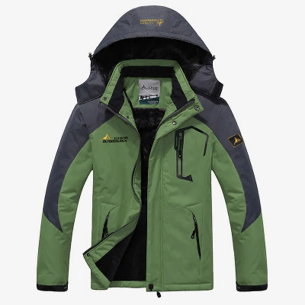 Jaqueta Parka Masculina Inverno Quebra-vento Mais Casacos Grossos Quentes À Prova de Vento Com Pelo Casacos Militares Masculinos com Capuz Anorak Jaquetas Masculinas de Inverno