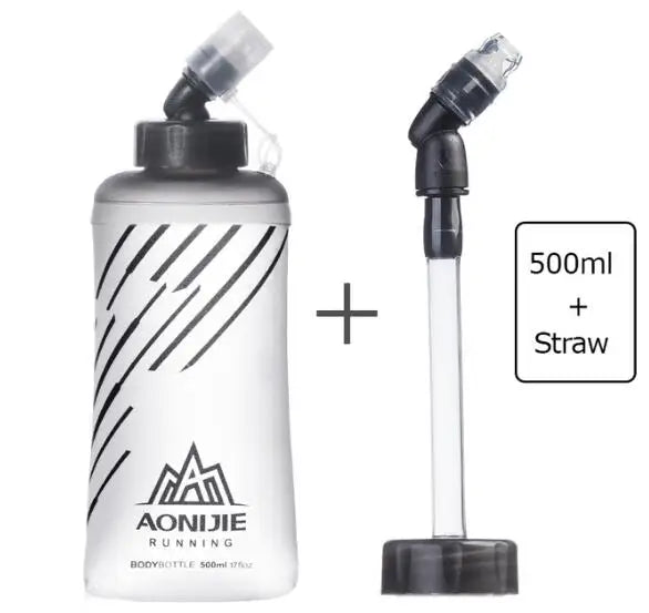 AONIJIE 250ML 600ML Foldable Silicone Soft Flask Water Bottle for Outdoor Sport Traveling Running Kettle Hydration Pack Bag Vest