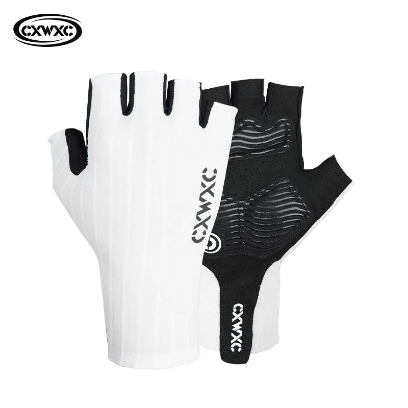 Luvas de Ciclismo Meio Dedo Cxwxc Masculino Feminino Respirável Antiderrapante Luva Fitness Esporte Treino Com Proteção Estendida de Punho