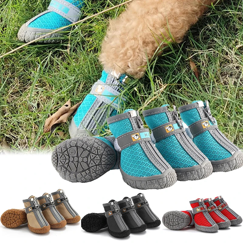Sapatos para Cães com Sola Antiderrapante Proteção de Pelúcia Grossa Sapatos para Patas de Animais Quentes para Cães Sapatos Antiderrapantes Respiráveis Botas para Animais de Estimação para Escalada