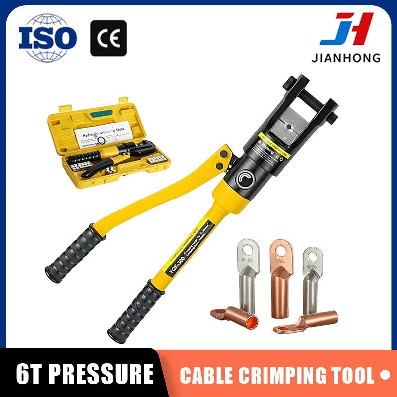 JH 6T Hydraulic Crimping Pliers YQK-70(4-70) / YQK-120(10-120), Home DIY Hydraulic Tool for Cable Terminals