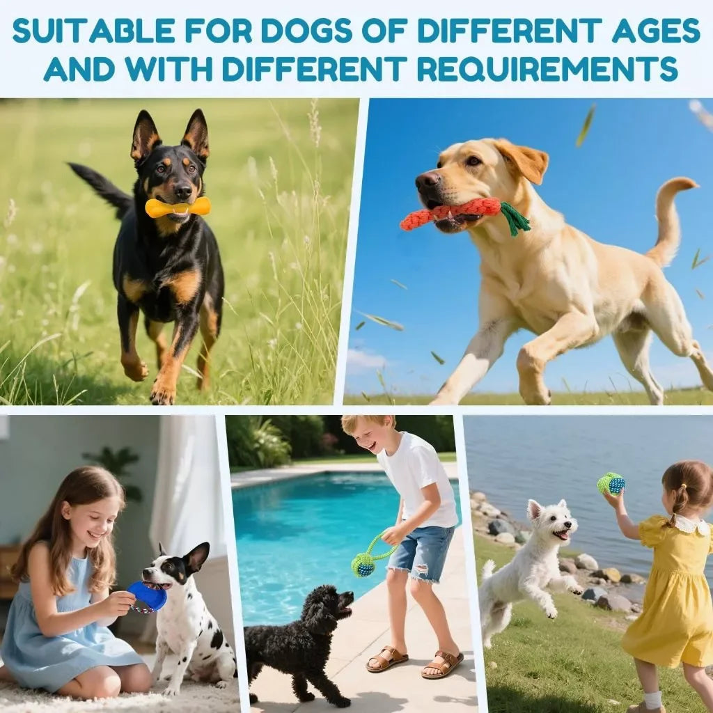 10 Toys Kit Puppy Anti-stress Pet Ranger Teeth Cub Teeth Cleaning Mouth
