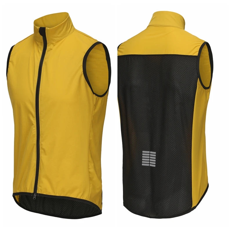 Rsantce Masculino Jerseys Corta-vento Leve Ciclismo Jaqueta Sem Mangas Mtb Bicicleta Uniforme Camisa De Bicicleta Roupa Colete