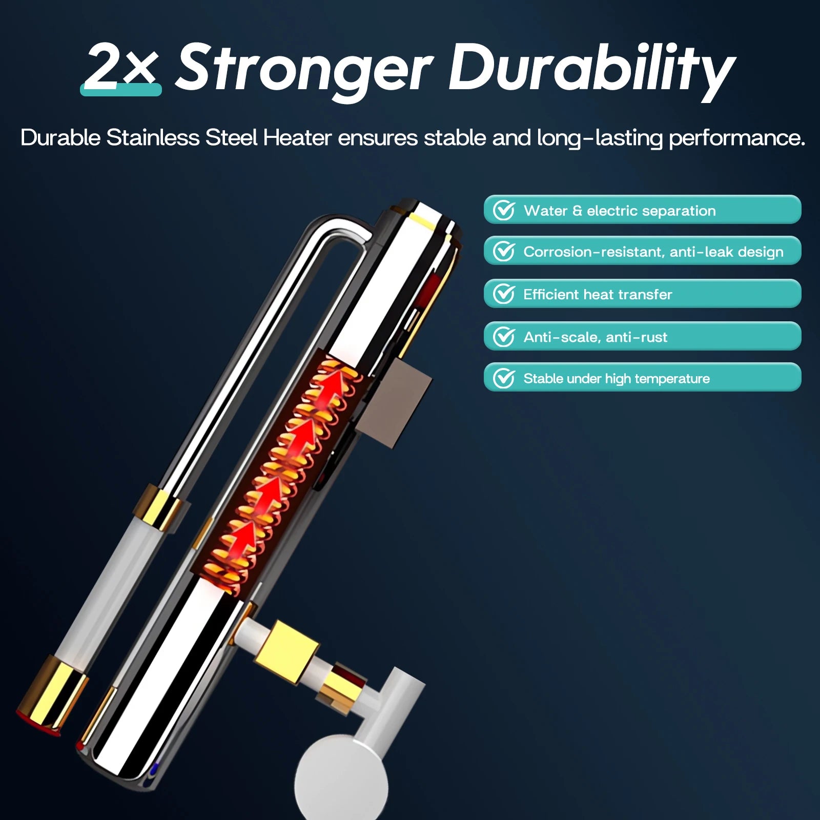 Instant Electric Tankless Water Heater Shower Bathroom Bath Water Heater 220V 7000W Temperature Automatica Household Hotel
