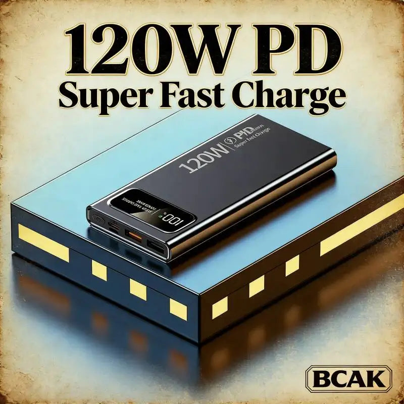 Power Bank 20000mAh 120W Super Fast Charging Portable Large Capacity