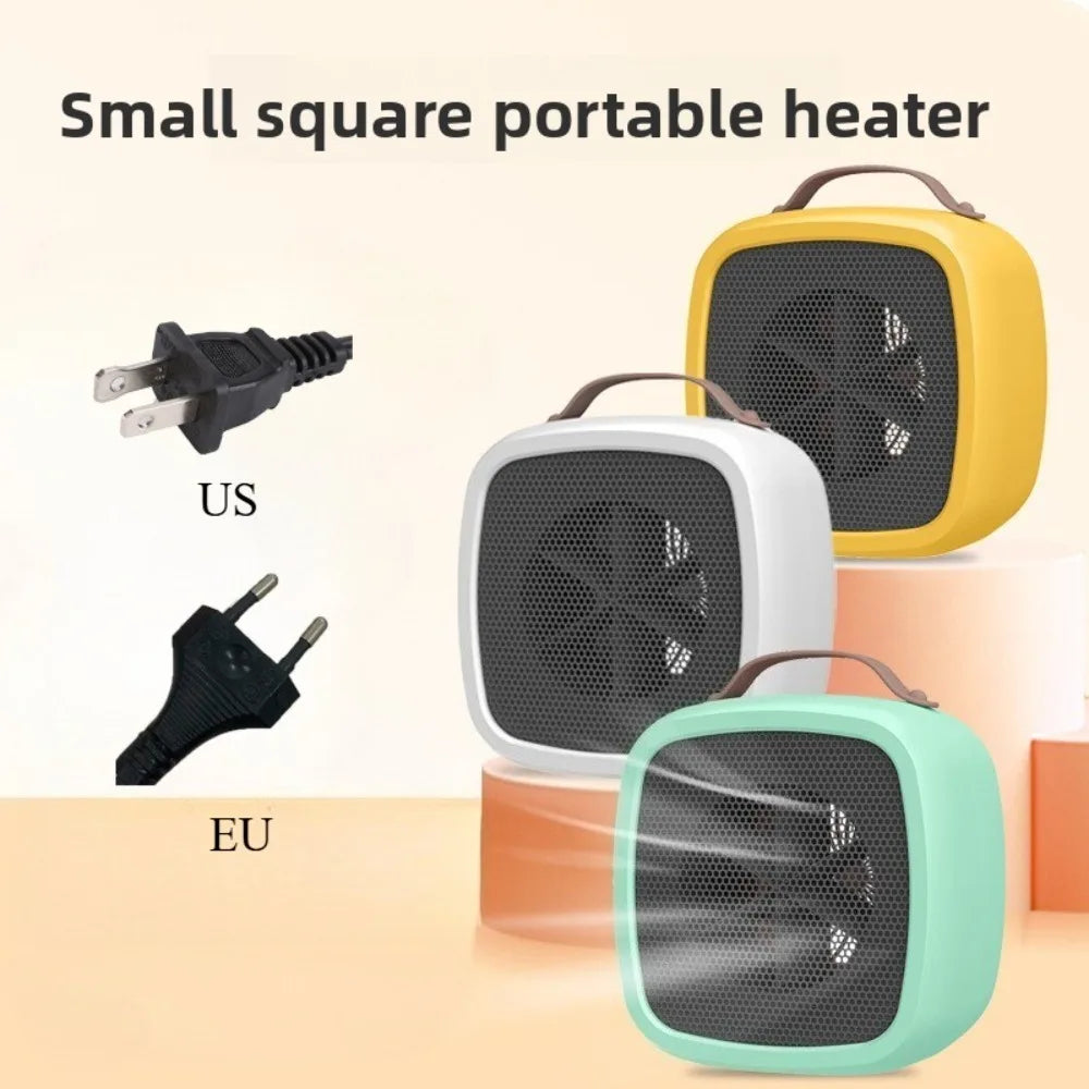 Mini Aquecedores Portáteis Domésticos de Mesa Silenciosos Aquecedor Rápido Ventilador 500W Aquecedores de Ar Quente PTC-Cerâmica para Escritório Interno Inverno