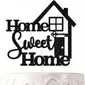 WonderNest Home Sweet Home Decoração de topo de bolo preto