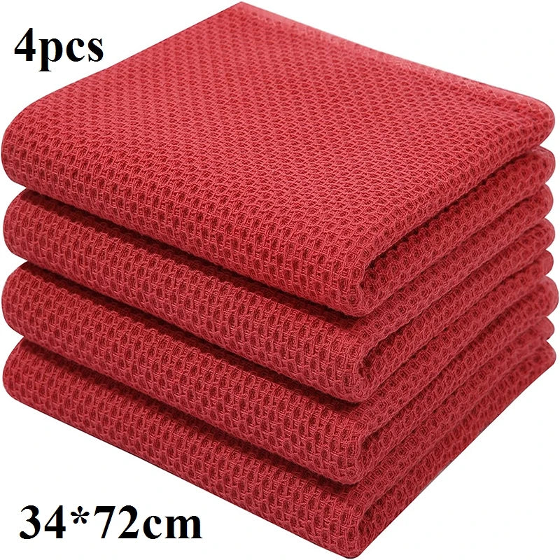 Homaxy 4/6Pcs Cotton Cozinha Towels Ultra Macio Dishcloth Magic...