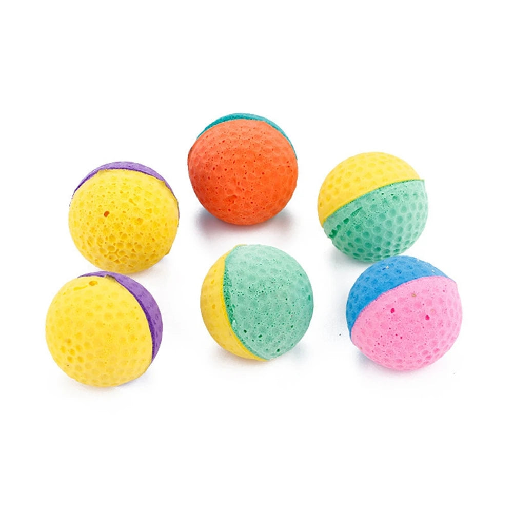 50pcs Indoor Kitten Toys Interactive Cat Latex Ball Toys for Exercise Chase