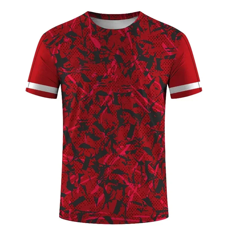 Simple Fashion Sports T-shirts For Men Summer Outdoor Short Sleeve 3D Printed T Shirts Casual Loose Running Fitness Tees Tops