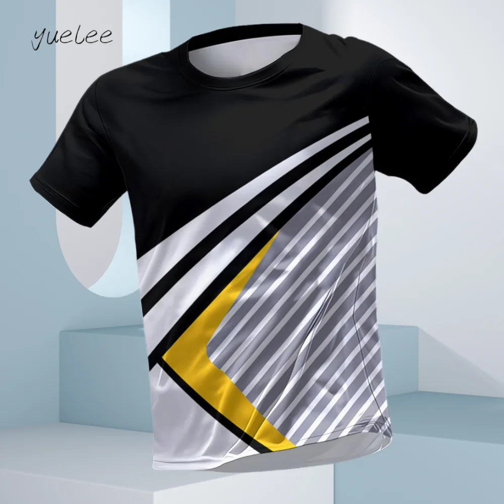 Camiseta Masculina de Verão Respirável para Corrida Fitness Esportiva Masculina Manga Curta Camiseta Casual Gola Redonda Oversized Camisa Top Masculino Diário