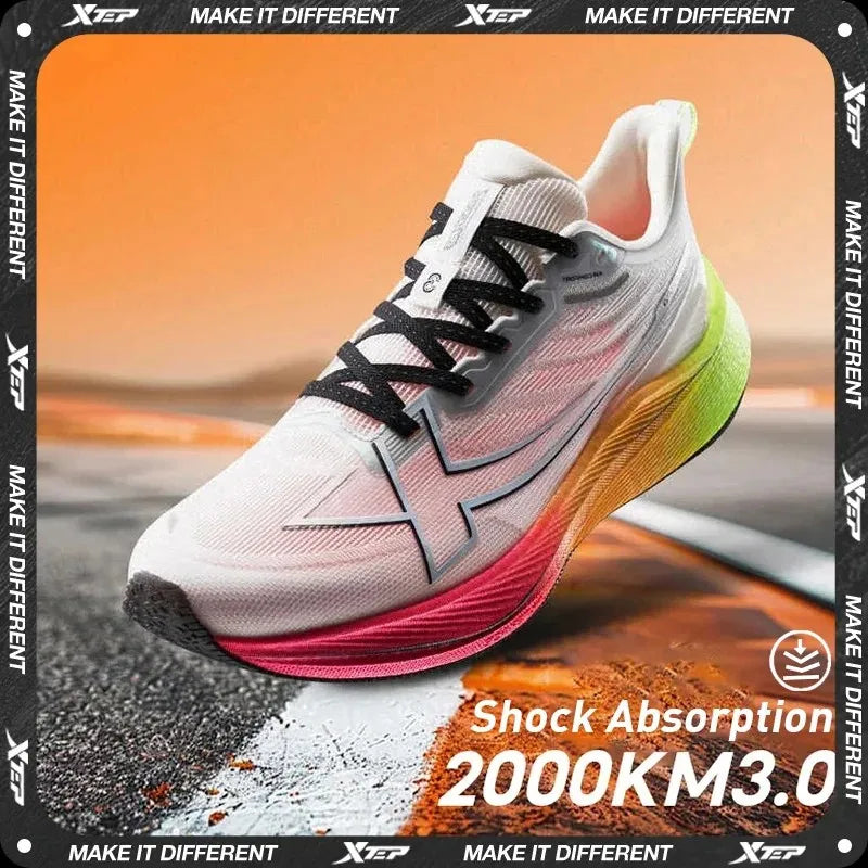 Tênis de Corrida Masculino Xtep 2000km 3.0 Primavera 2025 Amortecimento Treino Corrida Resistente ao Desgaste Leve 875119110032