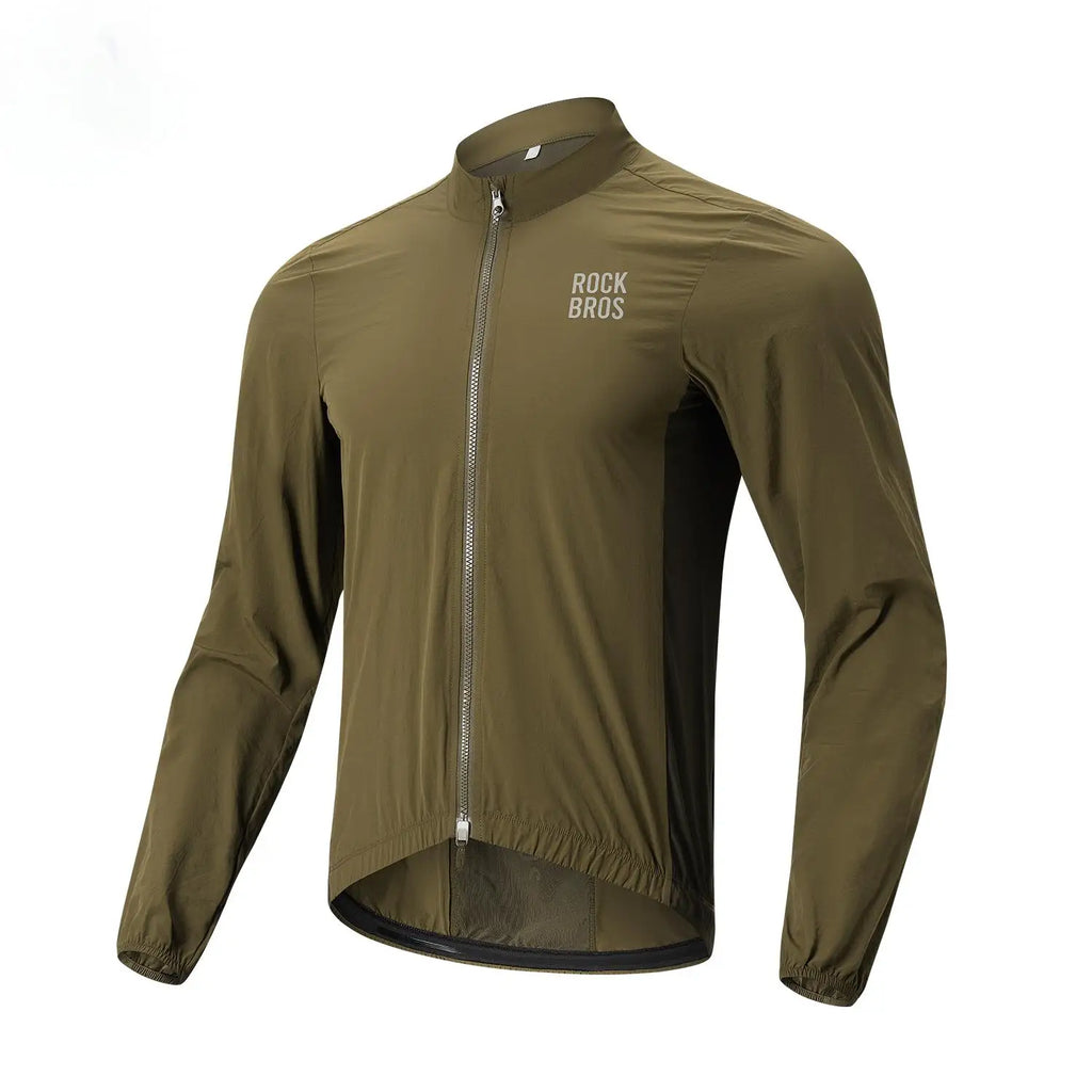 Rockbros Jaqueta Ciclismo Leve Corta-Vento Roupa Manga Comprida Quebra-Vento Refletiva Respirável Tamanho EUR