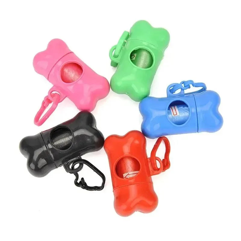 1/2/3/4/10pcs Bone Shaped Pet Garbage Bag Dispenser for Dogs Carrying Cleaning Supplies When Going Out