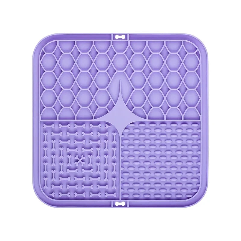 Tapete Americano para Pets Gato Tapete para Alimentação Lenta Cachorro Tapete Lambedor Silicone Pets Comendo Lentamente Almofada para Comida Gatos Cães Suprimentos de Alimentação