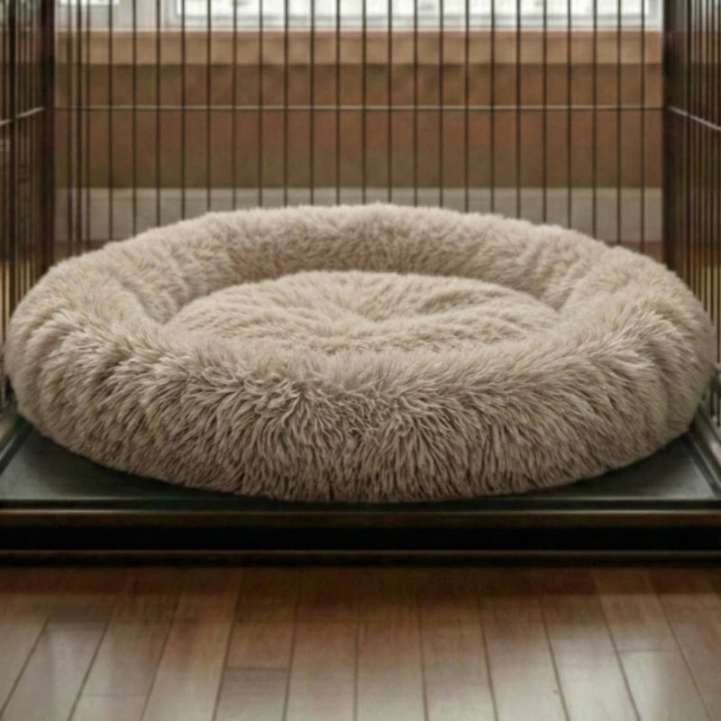 Calming Dog & Cat Bed with Extra Filling, conforms to your pet's body shape | Soft and fluffy like lying on a cloud | 9 colors