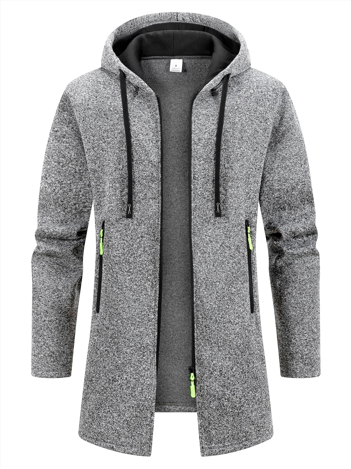 Moletons Masculinos Streetwear de Manga Longa com Zíper, Capuz, Tamanho Grande, Jaqueta Quente de Inverno, Casaco Esportivo, Fato de Treino Masculino